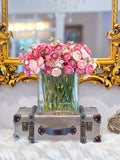 Pink Silk Ranunculus Centerpiece