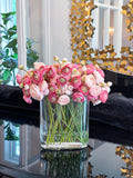 Pink Silk Ranunculus Centerpiece