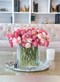 Pink Silk Ranunculus Centerpiece