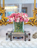 Pink Silk Ranunculus Centerpiece