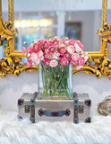 Pink Silk Ranunculus Centerpiece