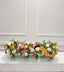 24-in White Rose Peony Silk Real Touch Long Centerpiece in Glass Vase