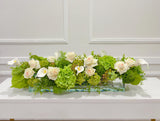 Real Touch Green Hydrangea Calla Lily Arrangement Close Up