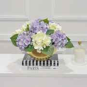 Cream Purple Hydrangea Real Touch Centerpiece
