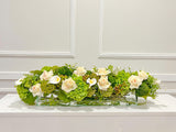 Green Hydrangea Real Touch Arrangement Berry Dianthus Detail