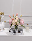 Pink Hydrangea Peony Arrangement French Country - Flovery