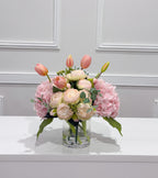 Pink Hydrangea Peony Arrangement French Country - Flovery