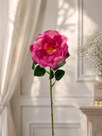 Real Touch English Garden Rose Stem Magenta Pink