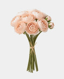 7 Silk Small Ranunculus Bouquet - Ivory