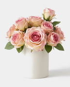 7 Real Touch Rose Bundle - Light Pink