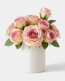 7 Real Touch Rose Bundle - Light Pink