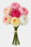 7-Stem Real Touch Garden Rose Bouquet - Mixed