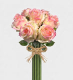 7-Stem Real Touch Garden Rose Bouquet - Pink