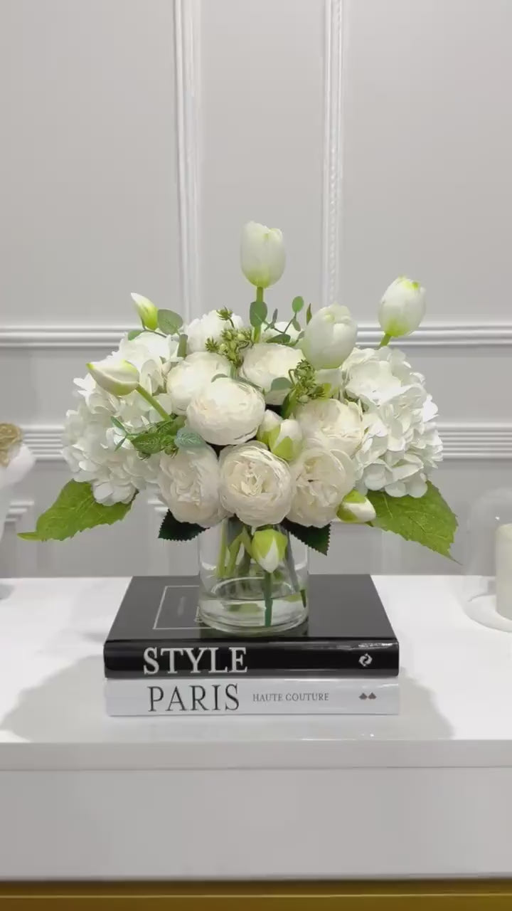 French Country Hydrangea Peony Arrangement