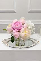 Pink rose peony hydrangea real touch centerpiece video