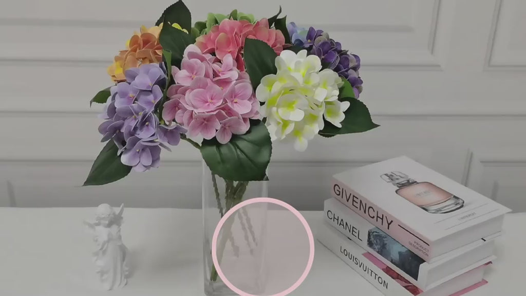 Small Real Touch Hydrangea Single Stem - Supplier Video