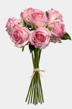 7-Stem Real Touch Garden Rose Bouquet - Sweet Pink
