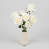 7-Stem Real Touch Garden Rose Bouquet - White