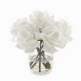 Custom Ten (10) Real Touch Rose Arrangements in Cylinder Vase