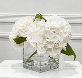 Custom Twelve (12) Pieces of Silk White Hydrangea Arrangements - Flovery
