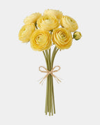 7 Silk Small Ranunculus Bouquet - Yellow