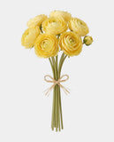 7 Silk Small Ranunculus Bouquet - Yellow