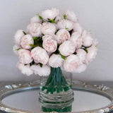 Silk Rose Peony Arrangement in Modern Vase - Flovery