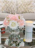 Blush White Real Touch Rose Globe Arrangement - Flovery