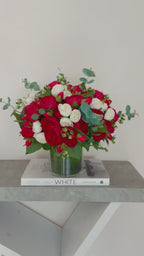 Large Pink Rose Peony Centerpiece
