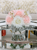 Blush White Real Touch Rose Globe Arrangement - Flovery