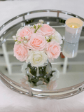 Blush White Real Touch Rose Globe Arrangement - Flovery