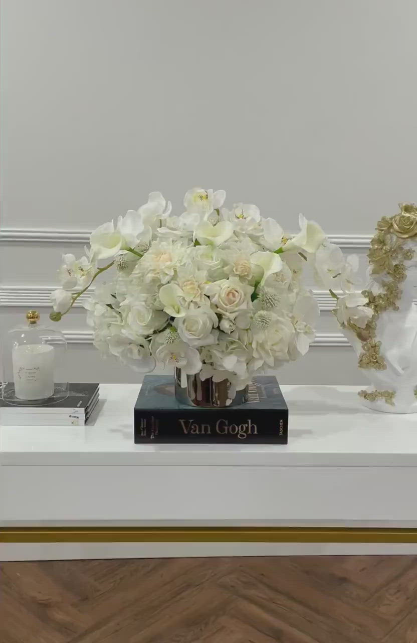 White XX-Large Exclusive Real Touch Centerpiece Arrangement