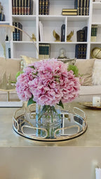 Pink French Hydrangea Centerpiece Arrangement