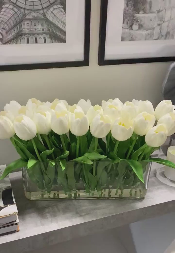 17-in Modern Long Real Touch Tulips Arrangement