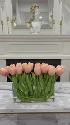 17-in Modern Long Real Touch Tulips Arrangement