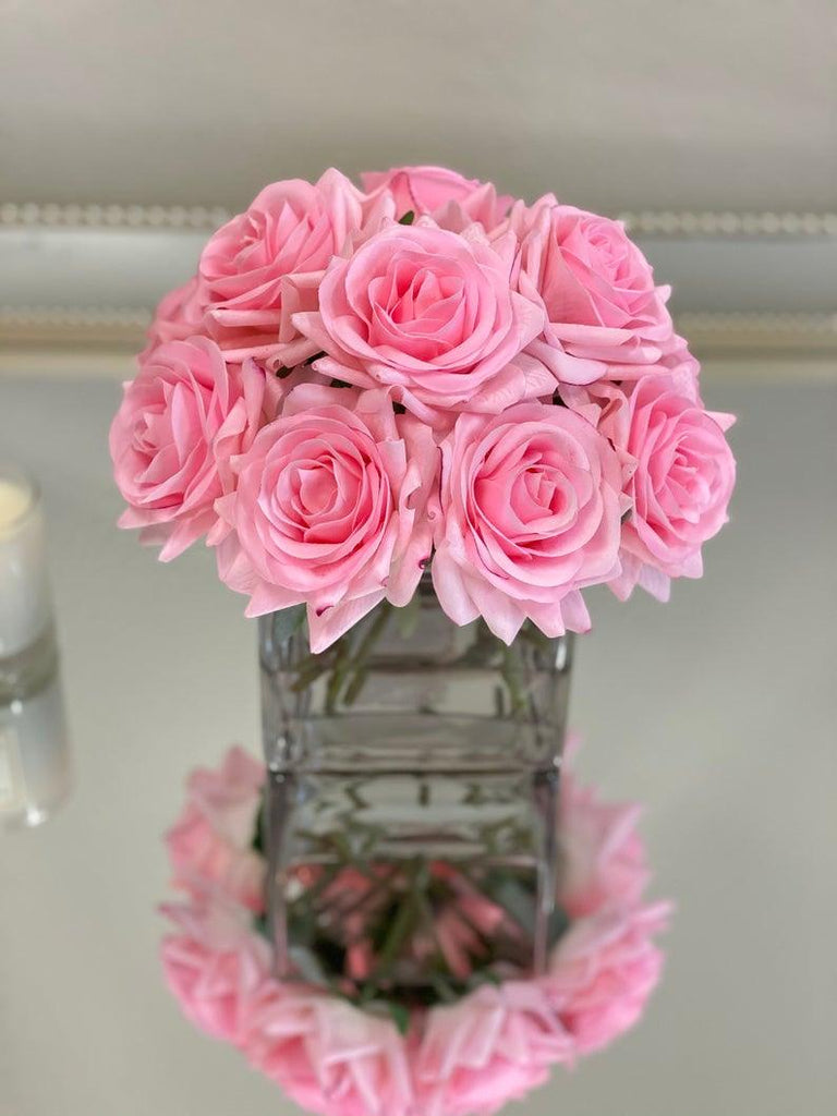 12 Real Touch Roses Arrangement Flovery