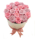 Medium Signature Round Box Eternity Roses - Flovery