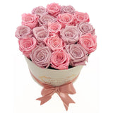 Medium Signature Round Box Eternity Roses - Flovery