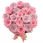 Medium Signature Round Box Eternity Roses - Flovery