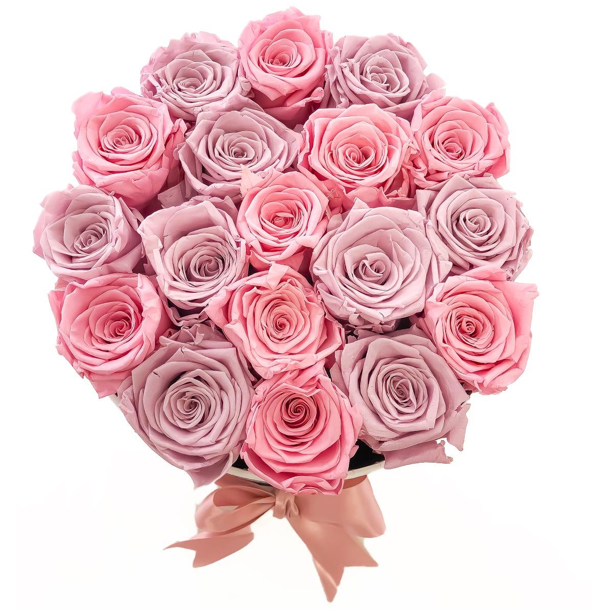 Medium Signature Round Box Eternity Roses - Flovery