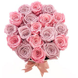 Medium Signature Round Box Eternity Roses - Flovery