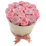 Medium Signature Round Box Eternity Roses - Flovery