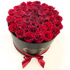 Large Signature Round Box Eternity Roses - Flovery