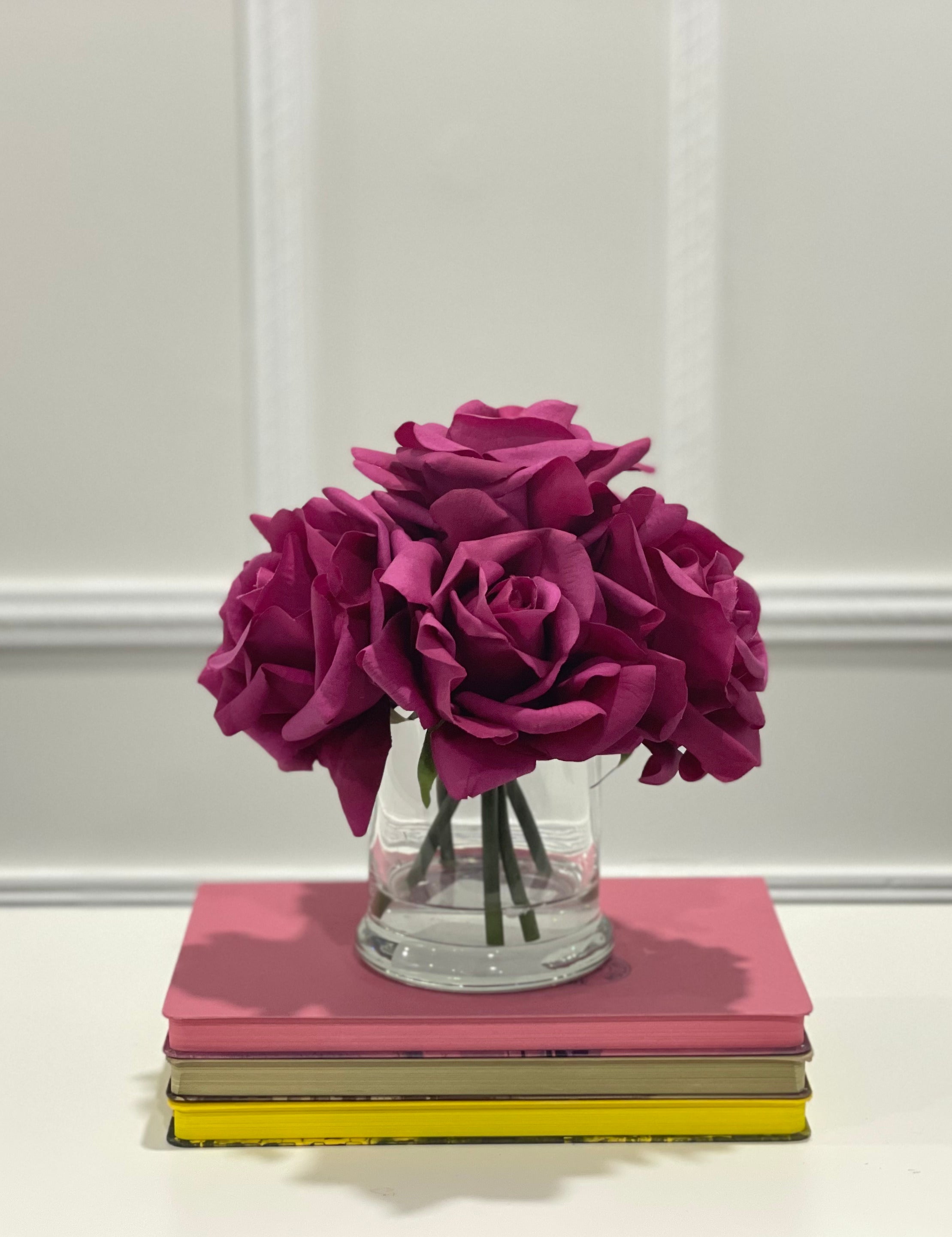 Real Touch Large Roses Arrangement Candleholder Vase Secondary image