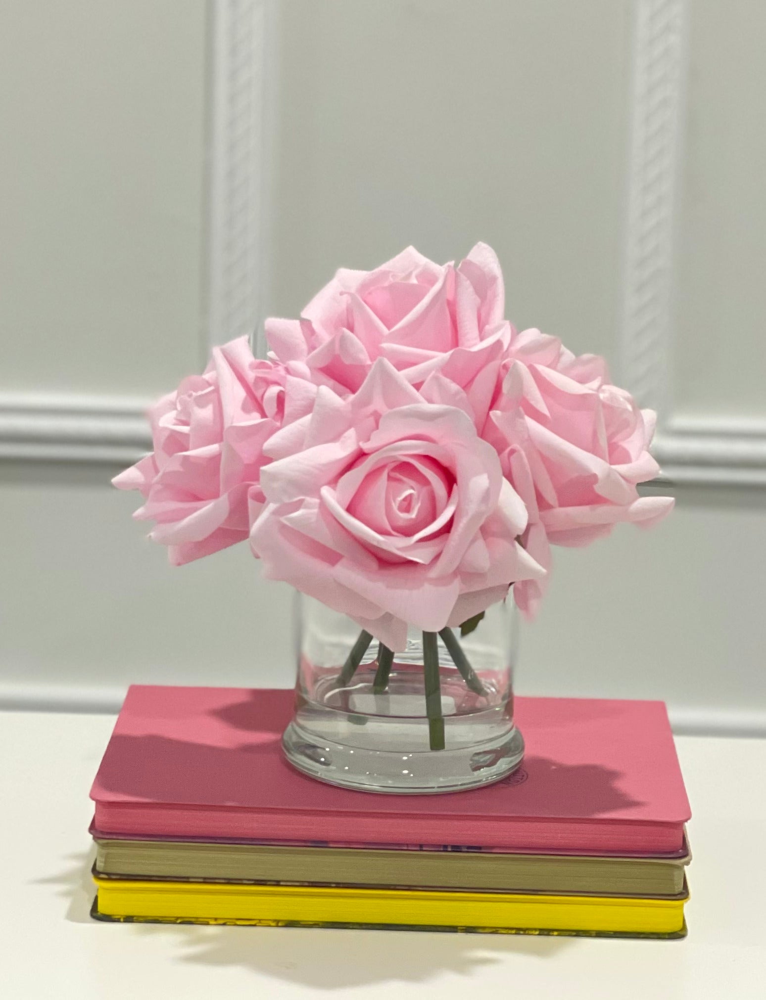 Real Touch Large Roses Arrangement Candleholder Vase - Flovery