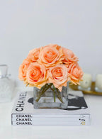 12 Real Touch Roses Arrangement - Flovery