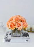 12 Real Touch Roses Arrangement - Flovery