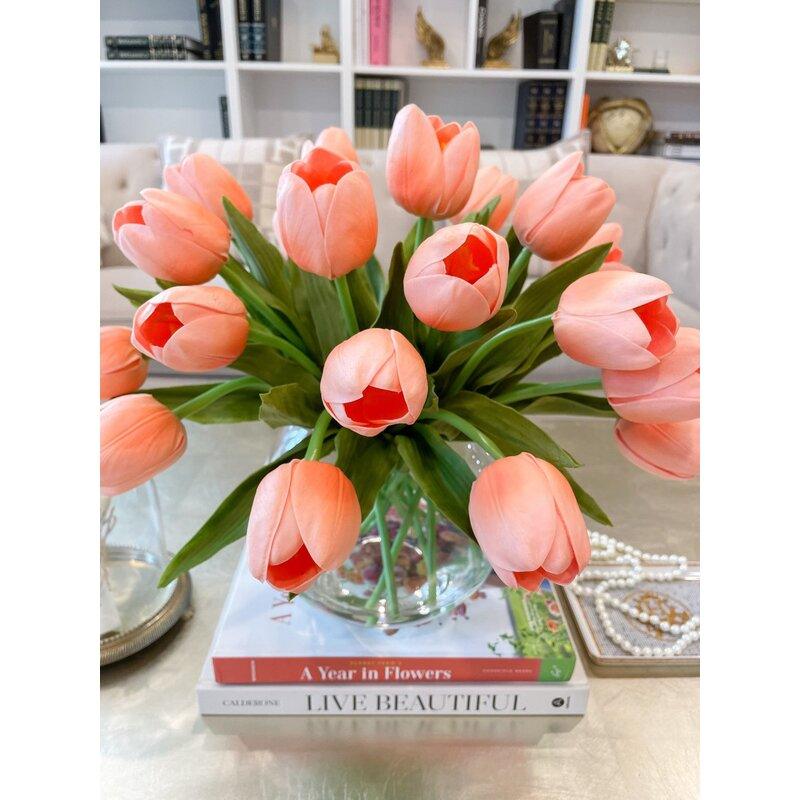 Large 60 Tulip Artificial Flower Arrangement - Flovery