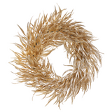 23" Glittered Grass Wreath  Gold