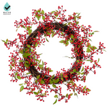 24-in Water-Resistant Berry Wreath Red